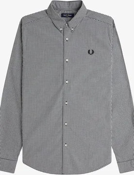 Camisa Oxford de hombre de manga larga a cuadritos - Fred Perry - FashionsVida
