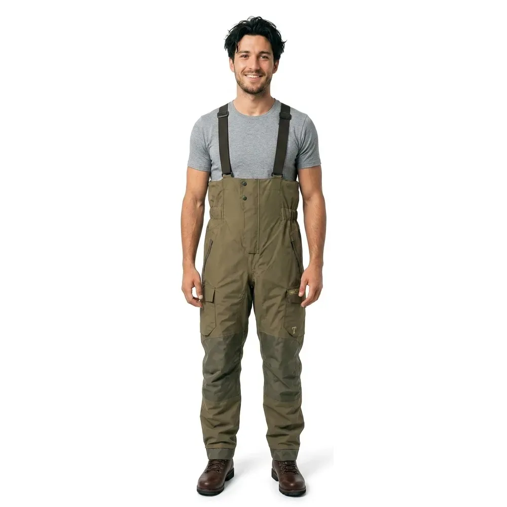 Nevada Bib Pants Nut L Men - Traper Fly - FashionsVida