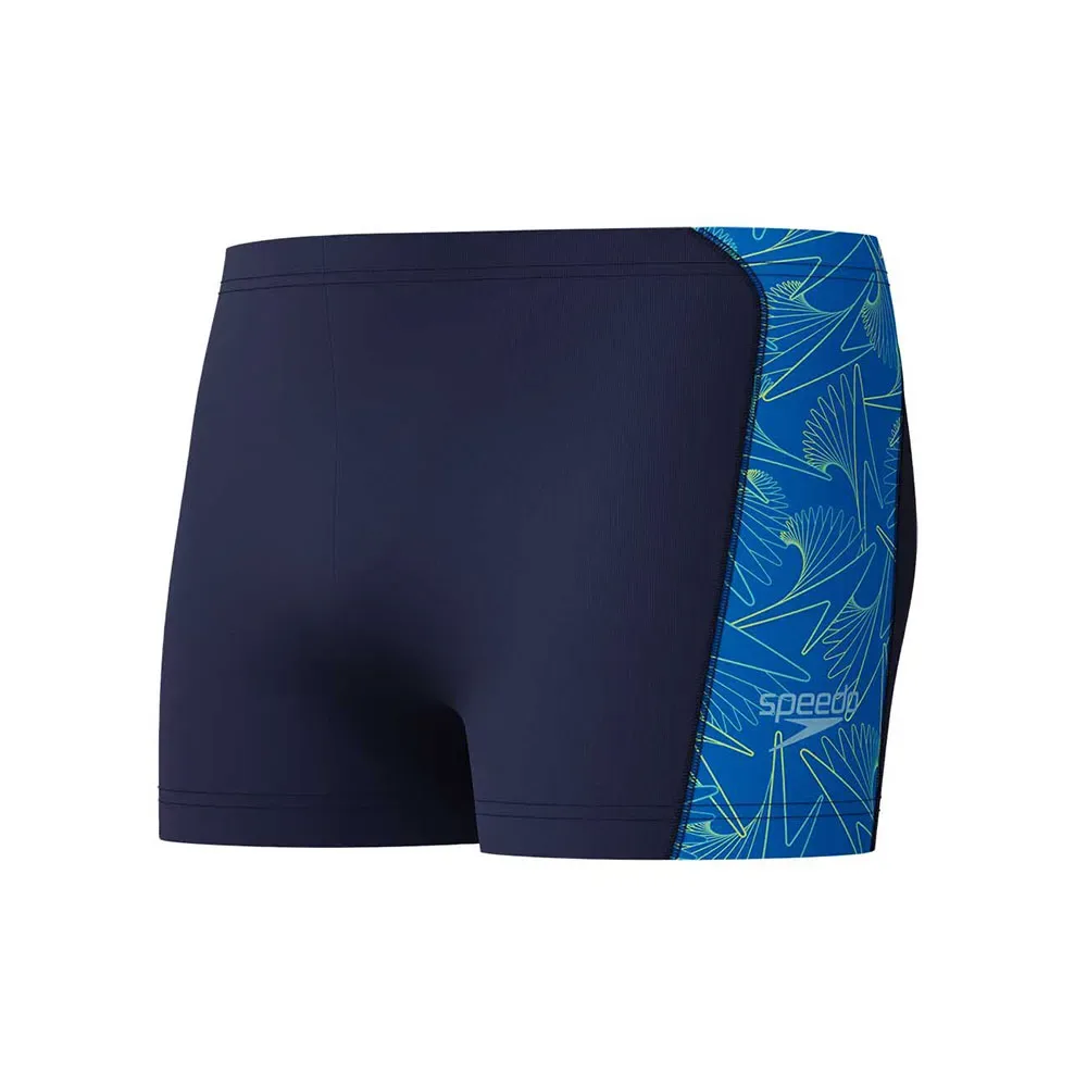 Hyperboom Panel Swimming Shorts Navy / Lagoon Blue 36 Men - Speedo - FashionsVida