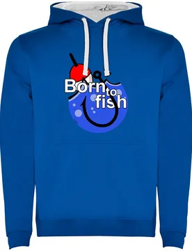 Born To Fishing Hoodie Royal Blue L Men,Women - Kruskis - FashionsVida