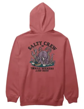 Sweat à Capuche Kraken Monst Washed Red 2XL - Salty Crew - FashionsVida