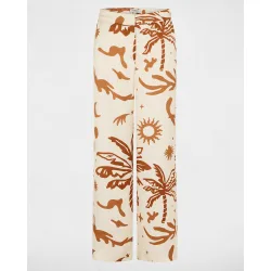 Pantalón de mujer ancho satinado