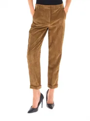 Pantalone in velluto CAMMELLO 44