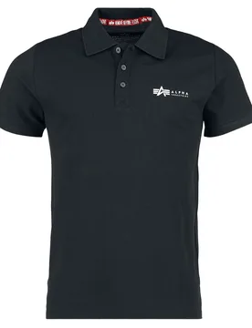 Poloshirt - Basic Polo SL - S bis XXL - für Männer - Größe L - schwarz - Männer - male - Alpha industries - FashionsVida