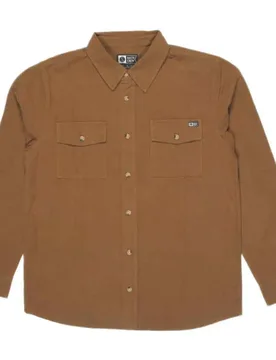 Chemise à Manches Longues Atlas Flannel Washed Bronze S - Salty Crew - FashionsVida