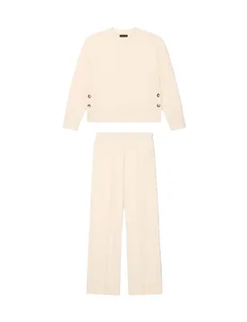 Emporio Armani Survêtement Ew001972_af25556 Cream White Melange L - Giorgio Armani - FashionsVida