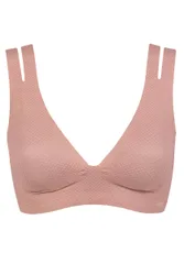 Women's 1 Pack Zero Feel Flow Bralette Cacao Extra Small - Pink - Size: Extra Small