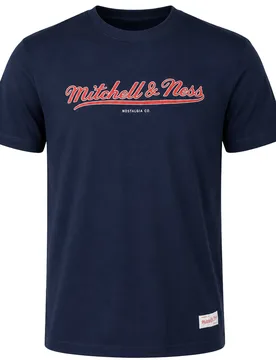 Classic Mens Navy T-Shirt - Size Large - Mitchell & Ness - FashionsVida