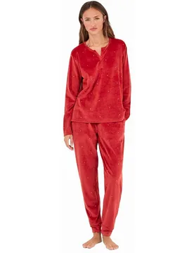 Pijama de mujer en tejido polar elástico - Gisela - FashionsVida