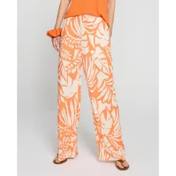 Pantalon de mujer wide leg y con goma en la cintura