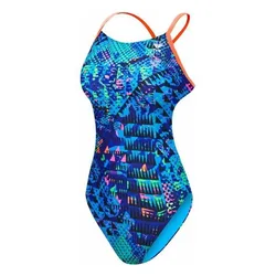 Machu Cut Out Fit Swimsuit Blue / Multi UK 32 Women