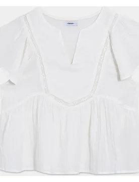 Blusa fluida de mujer con manga corta - Noon - FashionsVida