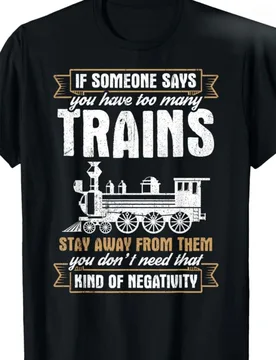 Funny"Too Many Trains"Graphic with Humorous Design-100% cotton summer casual O-neck short sleeve printed men's T-shirt - Aliexpress - FashionsVida