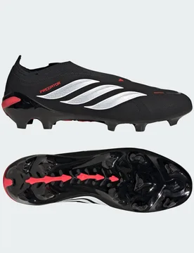 Scarpe da calcio PREDATOR LEAGUE Laceless Firm Ground 48 Core Black / Cloud White / Lucid Red - Adidas - FashionsVida