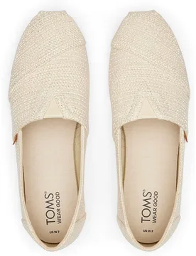 Alpargatas planas de mujer classic de lona en natural - TOMS - FashionsVida