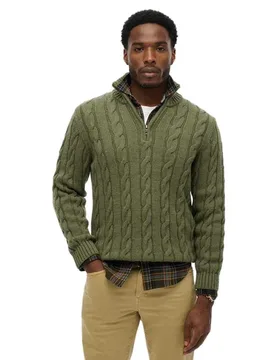 Pull à Demi-zip Jacob Moss Green L - Superdry - FashionsVida
