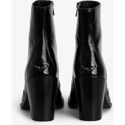 Zadig & Voltaire - Botines de mujer de cuero efecto vintage