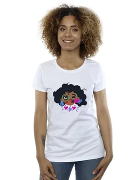 Women's Encanto Mirabel Kiss Cotton T-Shirt in White Size: Large - White - Size: L - Disney - FashionsVida