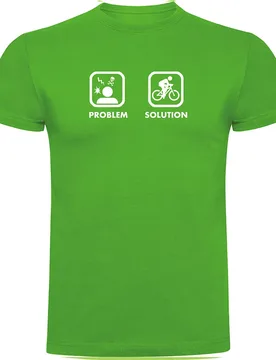 Maglietta A Maniche Corte Problem Solution Bike Green - Kruskis - FashionsVida