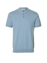 Poloshirt SLHBERG bleu clair M