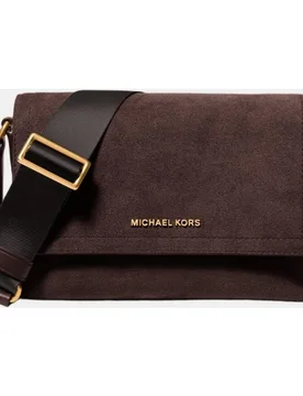 Bandolera de hombre en ante con solapa frontal - Michael Kors - FashionsVida