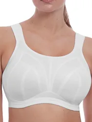 Womens Dynamic Soft Cup Sports Bra - White Polyamide - Size 38d