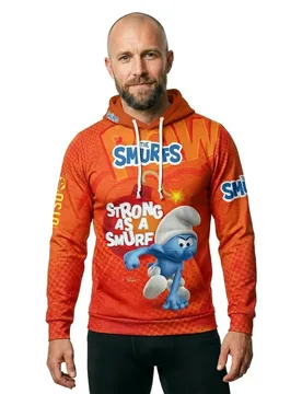 Smurfs Strong Hoodie Orange 2XL Men,Women - OTSO - FashionsVida