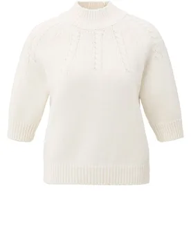Pullover mit Zopfmusterdetails female - XL - FashionsVida