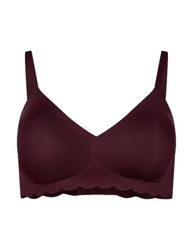 Sujetador sin aros SENSATION winetasting rojo oscuro 85B - Skiny - FashionsVida
