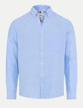Brax Hemd Style Daniel Blau L - Brax - FashionsVida