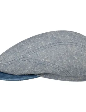 Liraco Driver Flat Cap by - denim - Size: 55 cm - Stetson - FashionsVida