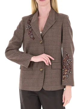 Blazer con inserti LIU JEANS MARRONE 44 - Liu jo - FashionsVida