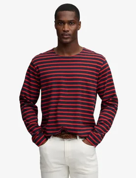 Superdry Herren The Merchant Store Gestreiftes Langarmshirt Navy - Größe: L - 39.99 - FashionsVida