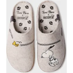 Zapatillas de casa de mujer de fieltro de snoopy