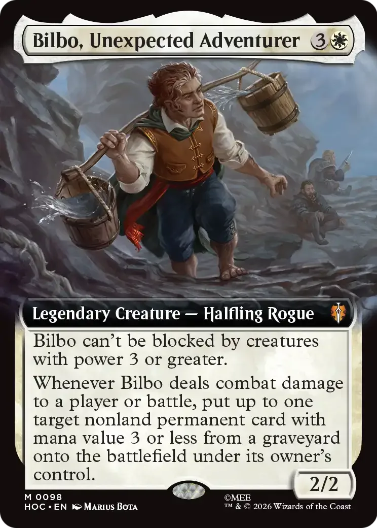 Bilbo, Unexpected Adventurer (Extended Art) The Hobbit Commander - Magic: The Gathering - FashionsVida