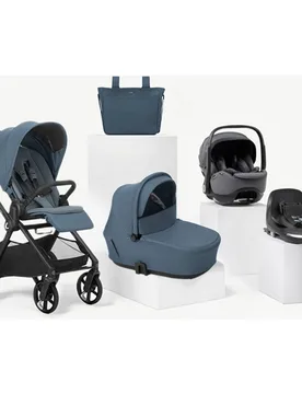 Trío Muum 5 azul + capazo Sleep + portabebé Kombibaby gris + Kombibase - Jané - FashionsVida