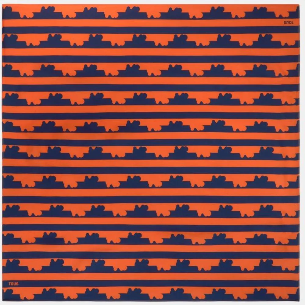 Pañuelo Bear Stripes de seda - Tous - FashionsVida
