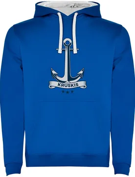 Anchor Two-colour Hoodie Royal Blue / White 2XL Men,Women - Kruskis - FashionsVida