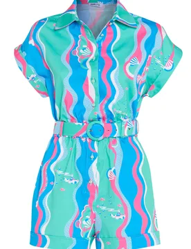 Underwater Dreamer Sienna Playsuit - XS - Paolita London - FashionsVida