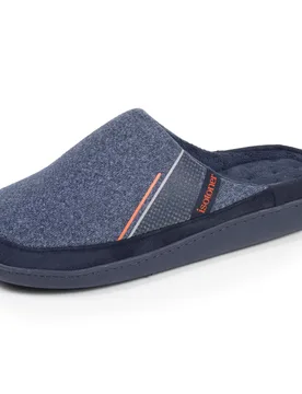 Chaussons Mules Marine liseré Orange marine chiné 42 - Isotoner - FashionsVida