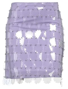 Minifalda Mujer Transparente 34,36,38 Mujer - Rabanne - FashionsVida