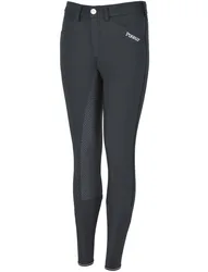 Kinder Reithose Braddy Grip, dark shadow 170