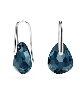 Orecchini pendenti Galet, Blu scuro, Placcato rodio OS - Swarovski - FashionsVida