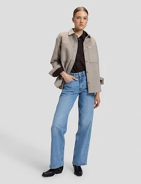 Relaxed Utility Overshirt Warm Gray Heather Größe XL female - Lee - FashionsVida