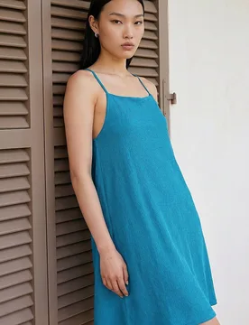 Women's Beaded Textured Dress in Teal Size: 18 - Teal - Size: 18 - Dusk - FashionsVida