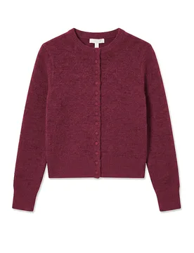 Strickjacke dunkelrot S Damen - TopShop - FashionsVida