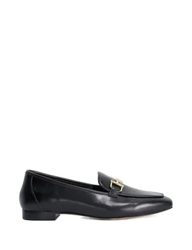 Women's Wide Fit 'Grained' Leather Loafers in Black Size: 6 - Black - Size: 6 - Dune london - FashionsVida