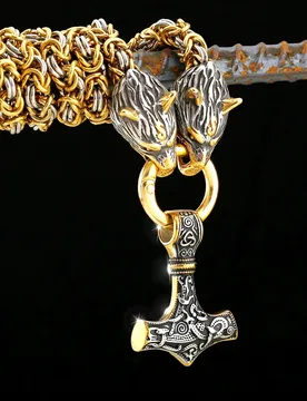 Stainless Steel Viking Thor's Hammer Animal Necklace Nordic Fashion Vintage Odin Valknut Jewelry Pendant Birthday Gift - Aliexpress - FashionsVida