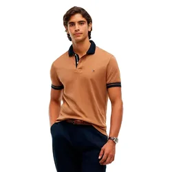 Polo à Manches Courtes Mw0mw44658 Regular Fit Timeless Tawny / Navy Blue S