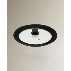 Tapa de vidrio con borde de silicona